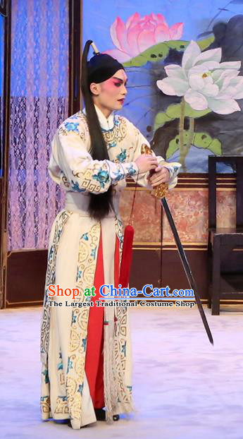 Ba Luo He Chinese Guangdong Opera Wusheng Apparels Costumes and Headwear Traditional Cantonese Opera Martial Male Garment Ba Jie Clothing