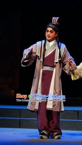 Zi Yun Chinese Guangdong Opera Craftsman Liang Hanming Apparels Costumes and Headwear Traditional Cantonese Opera Young Male Garment Xiaosheng Clothing