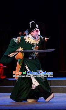 Zi Yun Chinese Guangdong Opera Clown Apparels Costumes and Headwear Traditional Cantonese Opera Official Garment Prefect Clothing