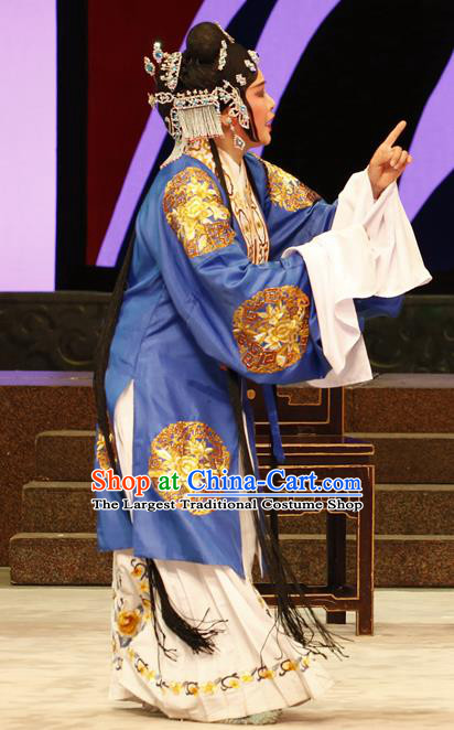 Chinese Cantonese Opera Middle Age Woman Garment Nao Chai Costumes and Headdress Traditional Guangdong Opera Dame Apparels Mother Dress