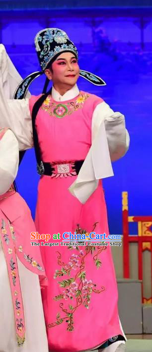 Chinese Guangdong Opera Xiaosheng Apparels Costumes and Headwear Traditional Cantonese Opera Young Male Garment Childe Xu Cheng Clothing