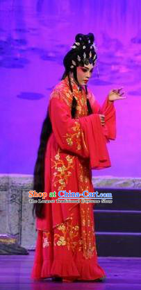 Chinese Cantonese Opera Hua Tan Garment Feng Guan Meng Costumes and Headdress Traditional Guangdong Opera Actress Apparels Diva Li Chunniang Dress