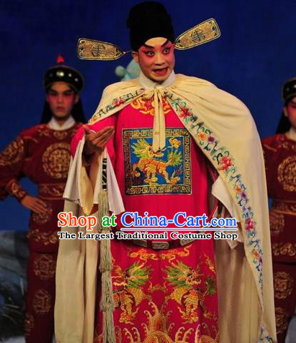 Shi Zou Yan Song Chinese Guangdong Opera Young Male Apparels Costumes and Headwear Traditional Cantonese Opera Garment Number One Scholar Hai Rui Clothing