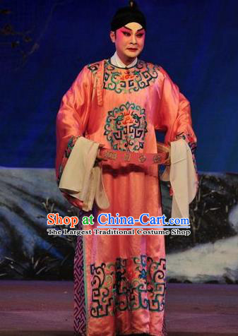 Shi Zou Yan Song Chinese Guangdong Opera Number One Scholar Hai Rui Apparels Costumes and Headwear Traditional Cantonese Opera Garment Young Male Clothing