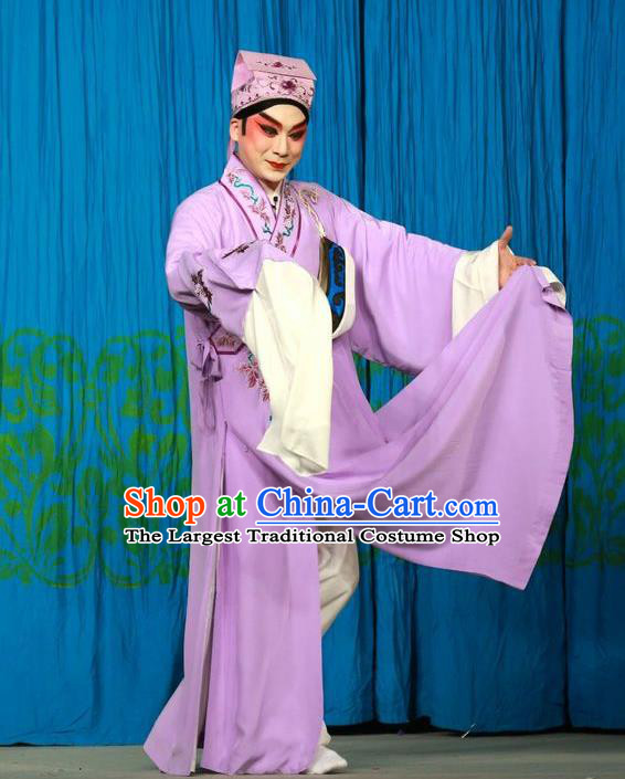 San Kan Yu Mei Chinese Guangdong Opera Young Male Apparels Costumes and Headwear Traditional Cantonese Opera Xiaosheng Garment Physician Clothing
