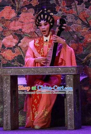 Chinese Cantonese Opera Hua Tan Garment Costumes and Headdress Traditional Guangdong Opera Actress Apparels Young Female Pang Yao Dress