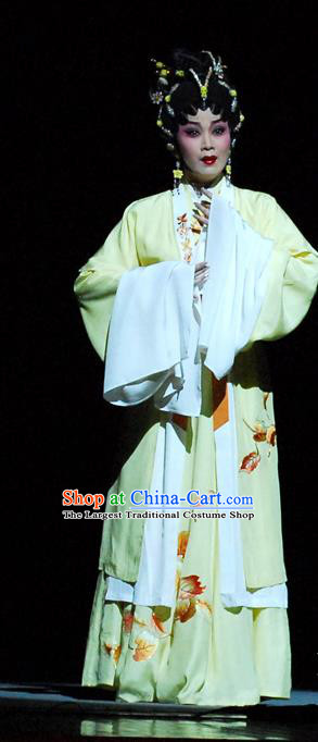 Chinese Cantonese Opera Young Female Garment Dongpo And Zhaoyun Costumes and Headdress Traditional Guangdong Opera Actress Apparels Concubine Dress