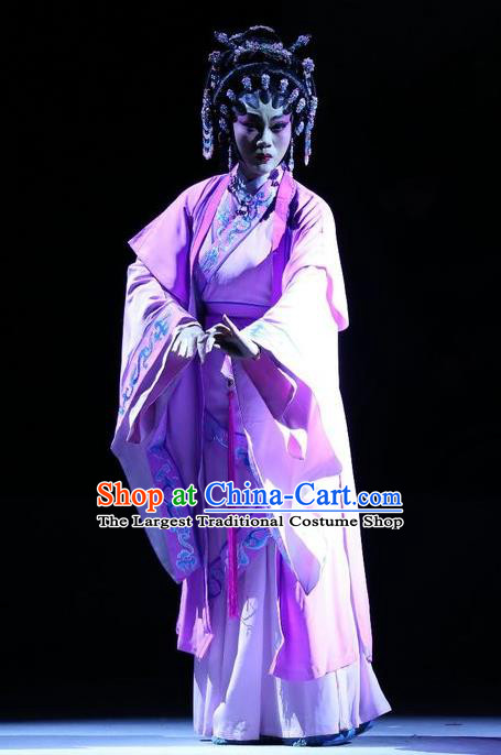 Chinese Cantonese Opera Hua Tan Garment Pan Maoming Costumes and Headdress Traditional Guangdong Opera Actress Apparels Young Mistress Pink Dress