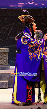 Nan Yue Gong Ci Chinese Guangdong Opera Lord Apparels Costumes and Headwear Traditional Cantonese Opera Duke Garment King Zhao Tuo Clothing