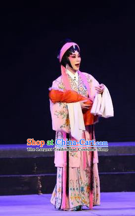 Chinese Cantonese Opera Distress Maiden Garment Shuang Qiang Lu Wenlong Costumes and Headdress Traditional Guangdong Opera Actress Apparels Young Female Dress