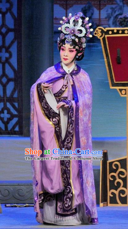 Chinese Cantonese Opera Imperial Consort Garment Luo Shui Qing Meng Costumes and Headdress Traditional Guangdong Opera Young Female Apparels Zhen Yuchan Dress