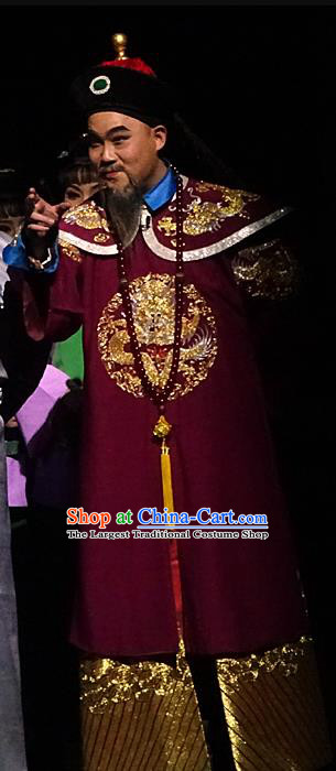 Chinese Traditional Qing Dynasty Official Apparels Costumes and Headwear Historical Drama Thirteen Trades Monopoly Minister Garment Clothing