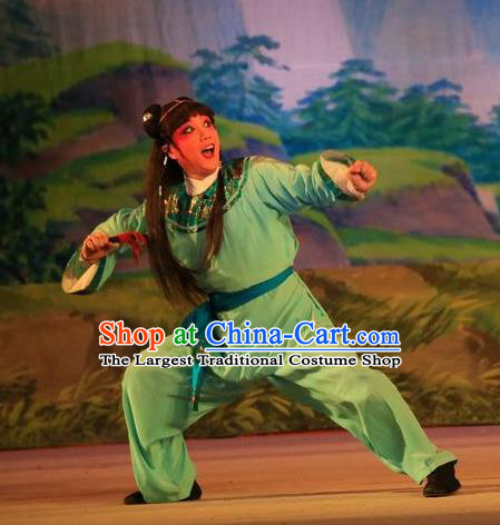 Xu Jiujing Chinese Guangdong Opera Young Boy Apparels Costumes and Headwear Traditional Cantonese Opera Wa Wa Sheng Garment Livehand Clothing