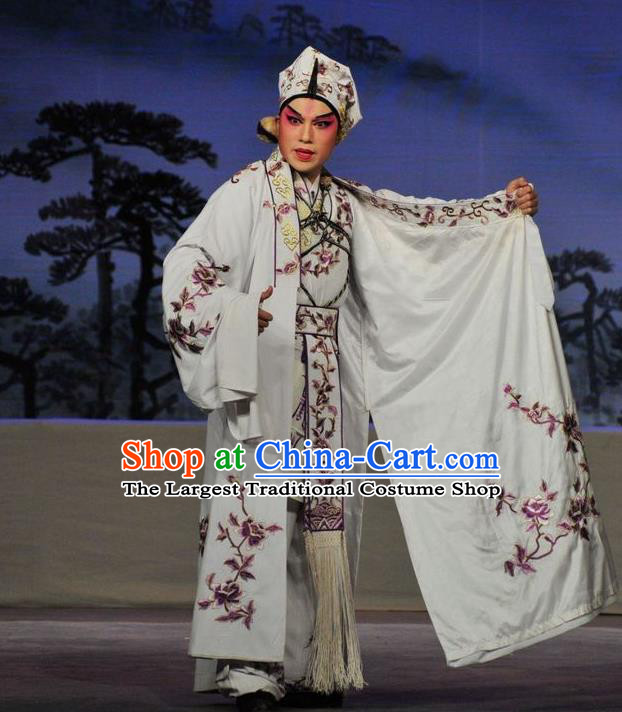 Fan Lihua Return Tang Chinese Guangdong Opera Wusheng Apparels Costumes and Headwear Traditional Cantonese Opera Swordsman Garment Martial Man Clothing