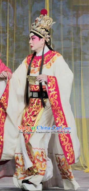 Luo Shui Qing Meng Chinese Guangdong Opera Cao Zhi Apparels Costumes and Headwear Traditional Cantonese Opera Prince Garment Young Male Clothing