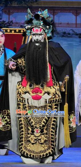 Luo Shui Qing Meng Chinese Guangdong Opera Painted Role Apparels Costumes and Headwear Traditional Cantonese Opera General Garment Armor Clothing