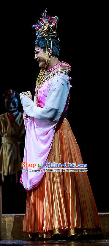 Chinese Historical Drama The Prince of Lanling Ancient Actress Empress Garment Costumes Traditional Stage Show Dress Female Role Apparels and Headdress