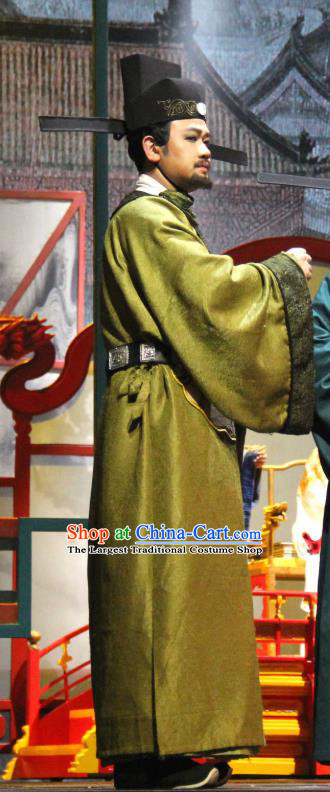 Chinese Traditional Stage Performance Apparels Costumes Historical Drama Da Song Yu Shi Ancient Minister Garment Song Dynasty Official Clothing and Headwear