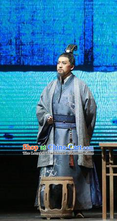 Chinese Traditional Stage Performance Historical Drama Da Song Yu Shi Apparels Costumes Ancient Minister Garment Song Dynasty Censor Zhao Bian Clothing and Headwear