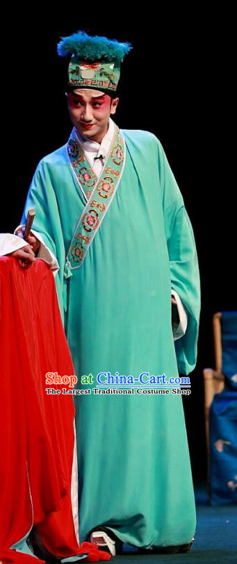 Zhen Zhu Shan Chinese Sichuan Opera Merchant Apparels Costumes and Headpieces Peking Opera Highlights Young Male Garment Xiaosheng Jiang Xing Clothing