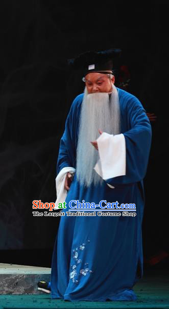 Cao Min Song Shijie Chinese Sichuan Opera Old Scholar Apparels Costumes and Headpieces Peking Opera Highlights Scribe Garment Civilian Clothing