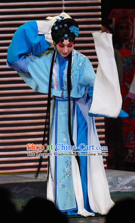 Chinese Sichuan Opera Highlights Young Female Yang Suzhen Garment Costumes and Headdress Cao Min Song Shijie Traditional Peking Opera Hua Tan Dress Actress Apparels