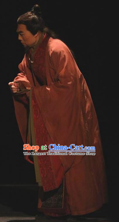 Chinese Traditional Jin Dynasty Official Clothing Stage Performance Historical Drama Guang Ling San Apparels Costumes Ancient Minister Garment and Headwear