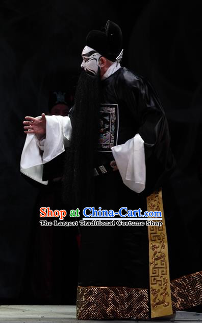 Cao Min Song Shijie Chinese Sichuan Opera Official Apparels Costumes and Headpieces Peking Opera Highlights Painted Role Garment Elderly Male Clothing