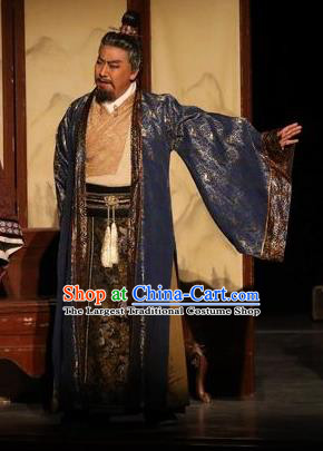 Chinese Traditional Jin Dynasty Official Clothing Stage Performance Historical Drama Guang Ling San Apparels Costumes Ancient Lord Garment and Headwear