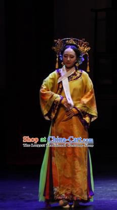 Chinese Historical Drama Empresses In Palace Ancient Manchu Woman Garment Costumes Traditional Stage Show Dress Qing Dynasty Imperial Consort Apparels and Headpieces