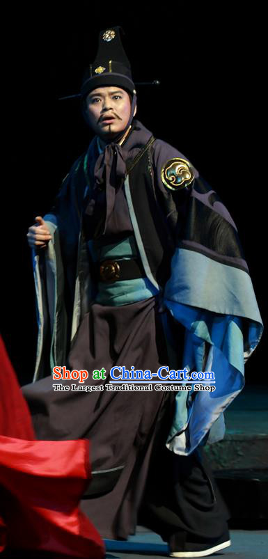 Chinese Traditional Spring and Autumn Period Official Clothing Stage Performance Historical Drama Yao Li And Qing Ji Apparels Costumes Ancient Minister Garment and Headwear