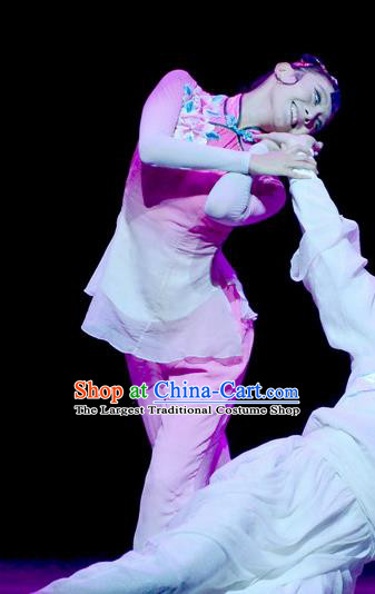 Chinese Dance Drama The Clay Figurine Garment Costumes Traditional Stage Show Dress Classical Dance Apparels and Headpieces