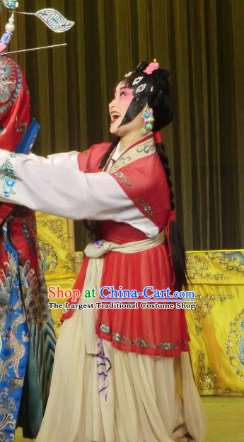 Chinese Sichuan Opera Highlights Hua Tan Garment Costumes and Headdress He Gong Huan Qing Traditional Peking Opera Actress Dress Young Female Apparels