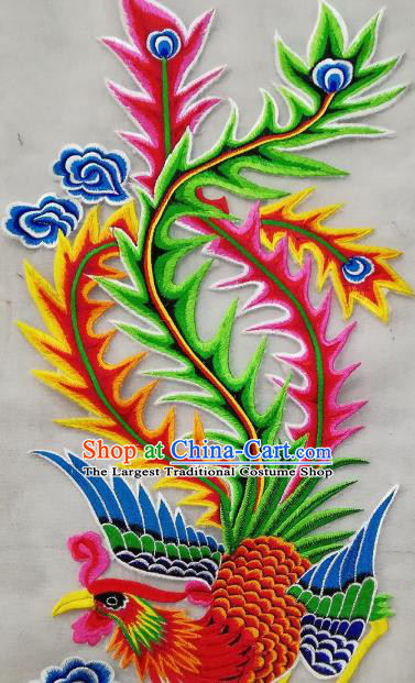 Chinese Traditional Embroidered Phoenix Patch Cloth Decoration Embroidery Craft Embroidered Accessories