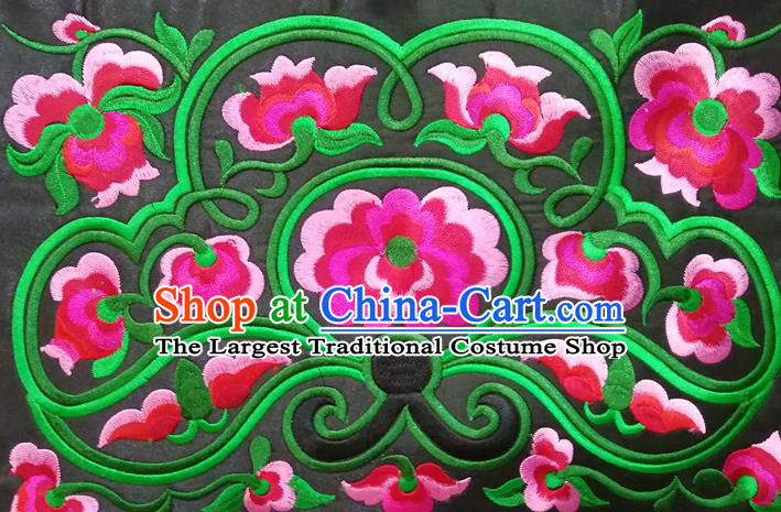 Chinese Traditional Embroidered Flowers Pattern Patch Cloth Decoration Embroidery Craft Embroidered Accessories