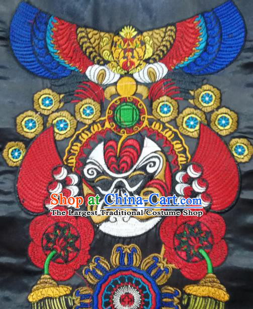 Chinese Traditional Embroidered Face Mask Pattern Cloth Patch Decoration Embroidery Craft Embroidered Accessories