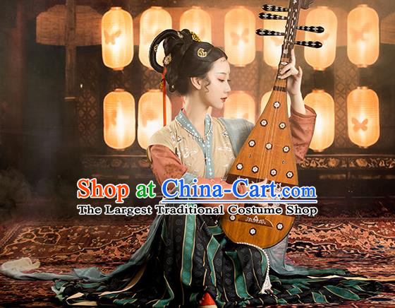 Traditional Chinese Tang Dynasty Flying Apsaras Dance Hanfu Dress Apparels Ancient Goddess Embroidered Historical Costumes Full Set