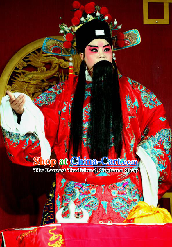 Yang He Tang Chinese Sichuan Opera Official Song Lian Apparels Costumes and Headpieces Peking Opera Highlights Garment Imperial Envoy Clothing