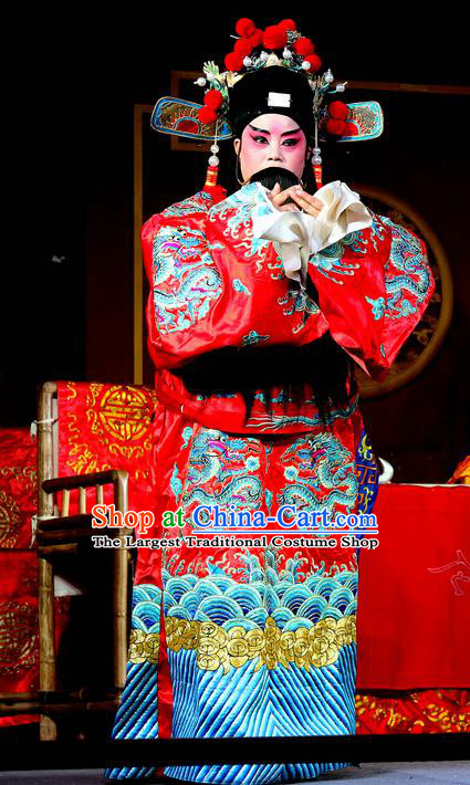 Yang He Tang Chinese Sichuan Opera Official Song Lian Apparels Costumes and Headpieces Peking Opera Highlights Garment Imperial Envoy Clothing