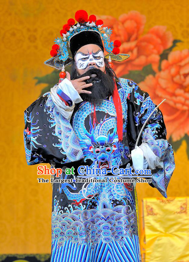 Sui Chao Luan Chinese Sichuan Opera Lord Yuwen Huaji Apparels Costumes and Headpieces Peking Opera Highlights Elderly Male Garment Official Clothing