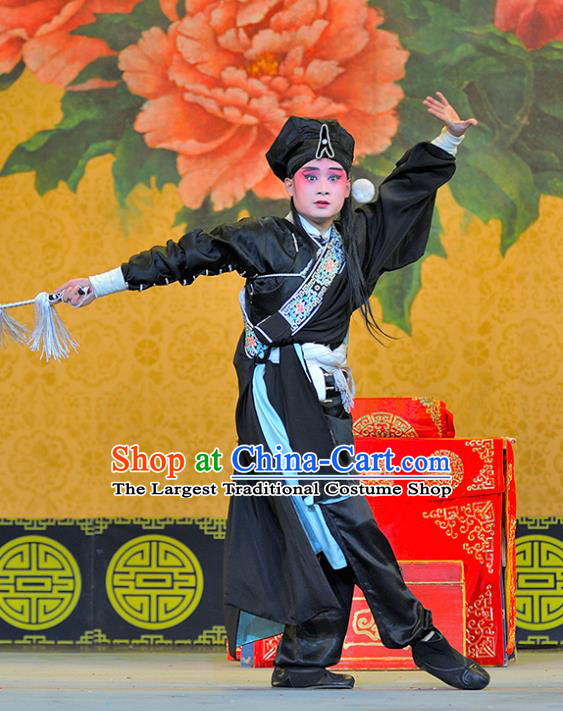 Sui Chao Luan Chinese Sichuan Opera Wusheng Apparels Costumes and Headpieces Peking Opera Highlights Martial Male Garment Swordsman Wu Bao Clothing