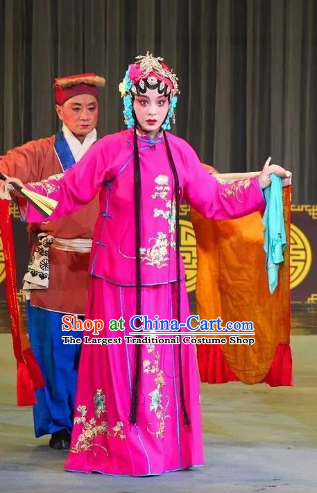 Chinese Sichuan Opera Highlights Garment Hua Tan Costumes and Headdress San Qiao Gua Hua Traditional Peking Opera Actress Dress Young Female Wang Sanqiao Apparels