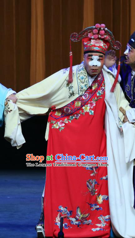 Chinese Sichuan Opera Rich Male Apparels Costumes and Headpieces Peking Opera Highlights Garment Bully Lan Musi Clothing
