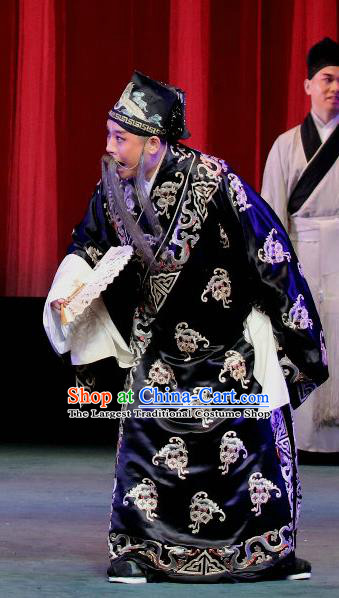 Chinese Sichuan Opera Landlord Apparels Costumes and Headpieces Peking Opera Highlights Old Man Garment Elderly Male Clothing