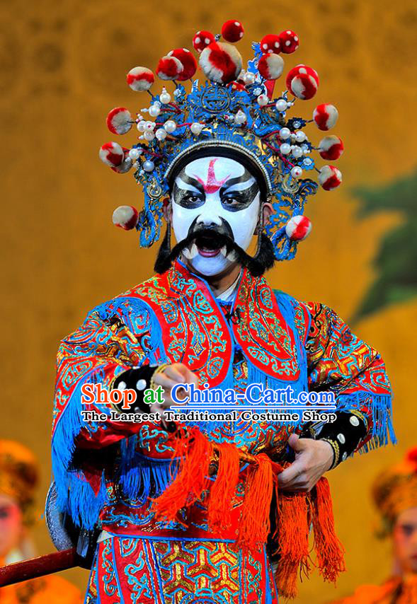 Sui Chao Luan Chinese Sichuan Opera Soldier Apparels Costumes and Headpieces Peking Opera Highlights Martial Man Garment General Shang Situ Clothing