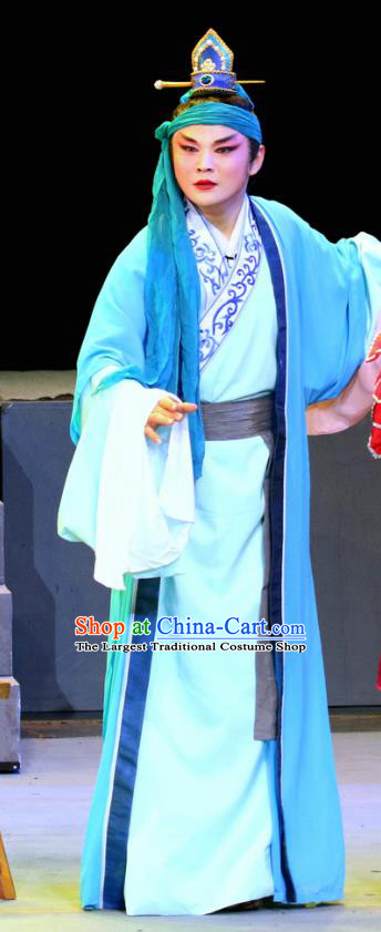 Fu Gui Rong Hua Chinese Sichuan Opera Xiaosheng Rong Hua Apparels Costumes and Headpieces Peking Opera Highlights Young Male Garment Childe Clothing