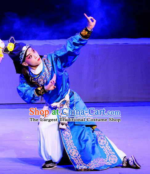 Fu Gui Rong Hua Chinese Sichuan Opera Wusheng Apparels Costumes and Headpieces Peking Opera Highlights Martial Male Garment Swordsman Qian Rongsong Clothing