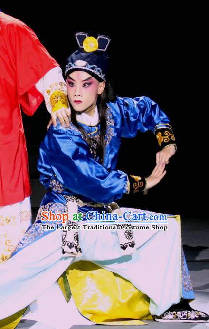 Fu Gui Rong Hua Chinese Sichuan Opera Wusheng Apparels Costumes and Headpieces Peking Opera Highlights Martial Male Garment Swordsman Qian Rongsong Clothing