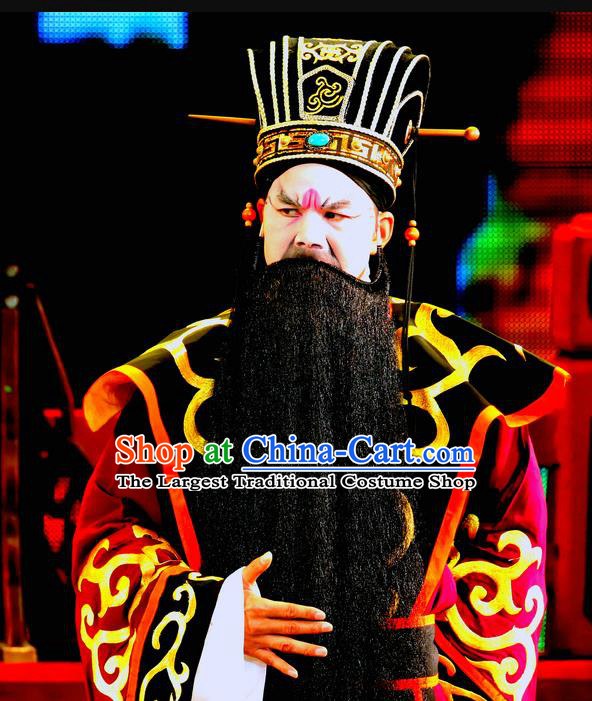 Fu Gui Rong Hua Chinese Sichuan Opera Official Apparels Costumes and Headpieces Peking Opera Highlights Laosheng Garment Elderly Male Clothing