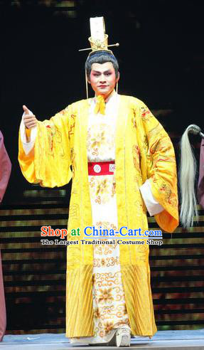 Fu Gui Rong Hua Chinese Sichuan Opera Crown Prince Hao Tian Apparels Costumes and Headpieces Peking Opera Highlights Xiaosheng Garment Young Male Clothing